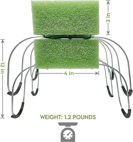 2 Pack 12 Inch Wire Headstone Saddle with Foam Attached Plus! 24 Sprays Green Leather Fern Artificial Silk Leaves 16" Made in The USA in Saudi Arabia