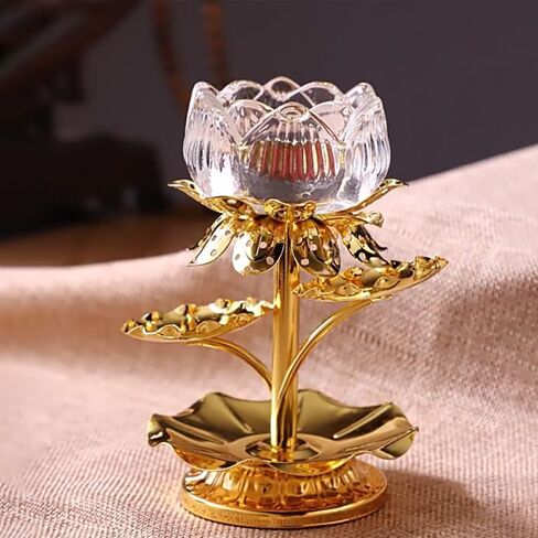 Lotus Candle Holder Diwali Diyas for Pooja Meditation Tealight Candle Holder Candle Decor Lamp Wick Holder Candlestick Holders in Saudi Arabia