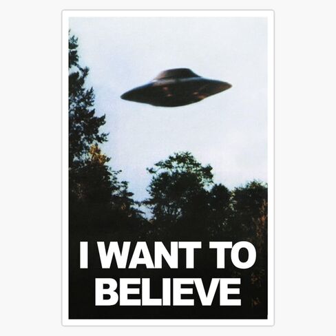 The X Files I Want To Believe Vinyl Window Bumper Sticker Decal 5" in Saudi Arabia