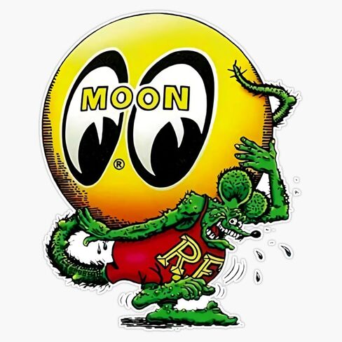 Mooneyes and Rat Window Bumper Sticker Decal 5" in Saudi Arabia
