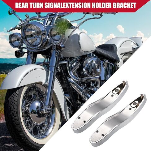 دعامة حامل تمديد إشارة الانعطاف لـ Harley Softail 2000-2020 / مجموعة نقل لوحة الترخيص الخلفية / الألومنيوم / مجموعة واحدة فضية اللون in Saudi Arabia