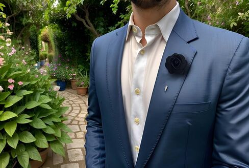 S&W SHLAX&WING Colorful Men's Lapel Pin Brooch Pins Flower Boutonniere Pin for Suits Wedding in Saudi Arabia