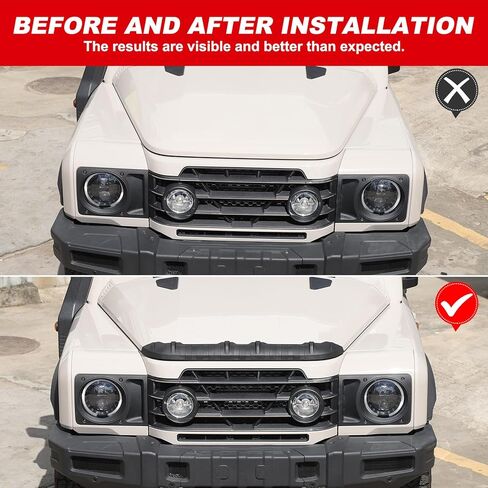 Hood Protector Compatible with INEOS Grenadier 2020-2024 2025+, Hood Deflector Shield TPE Exterior Accessories in Saudi Arabia