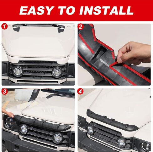 Hood Protector Compatible with INEOS Grenadier 2020-2024 2025+, Hood Deflector Shield TPE Exterior Accessories in Saudi Arabia