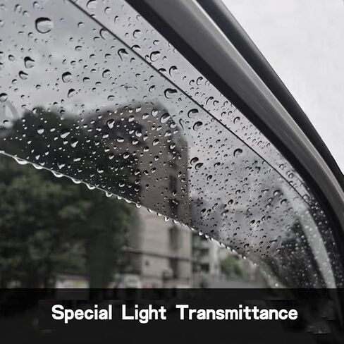 Wensdy 4 قطع من حاجب النافذة الجانبي للتركيب الخارجي، عاكس تهوية الرياح، دخان داكن لطيف من الشمس مجموعة حماية من المطر تناسب 2012-2017 Hyundai Accent Sedan 94970 in Kuwait