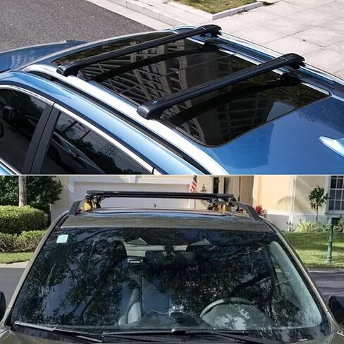 ZXMOTO حامل السكك الحديدية على السقف قضبان متقاطعة تناسب Subaru Ascent 2019 2020 2021 2022 2023 2024 ألومنيوم عالي التحمل لصندوق شحن السقف، التزلج، الكاياك، الدراجة، حمل البضائع in Saudi Arabia