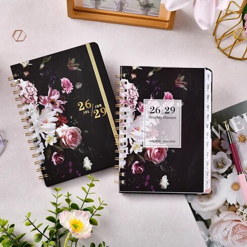 2026-2029 Monthly Planner/Calendar - 3 Year Monthly Planner 2026-2028, JULY. 2026 - JUNE. 2029, 6.3" × 8.4", 3 Year Calendar with Tab, Back Pocket, Twin-Wire Binding, Premium Paper, Note Pages in Kuwait