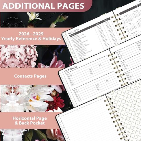 2026-2029 Monthly Planner/Calendar - 3 Year Monthly Planner 2026-2028, JULY. 2026 - JUNE. 2029, 6.3" × 8.4", 3 Year Calendar with Tab, Back Pocket, Twin-Wire Binding, Premium Paper, Note Pages in Kuwait