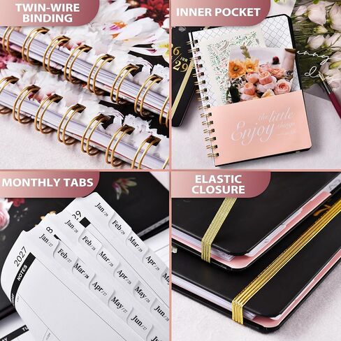 2026-2029 Monthly Planner/Calendar - 3 Year Monthly Planner 2026-2028, JULY. 2026 - JUNE. 2029, 6.3" × 8.4", 3 Year Calendar with Tab, Back Pocket, Twin-Wire Binding, Premium Paper, Note Pages in Kuwait