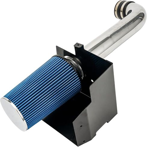 KAX 3 inch Cold Air Intake System Kit + Heat Shield Replacement for 2012-2017 Wrangler, 2018 Wrangler JK, Blue in Kuwait