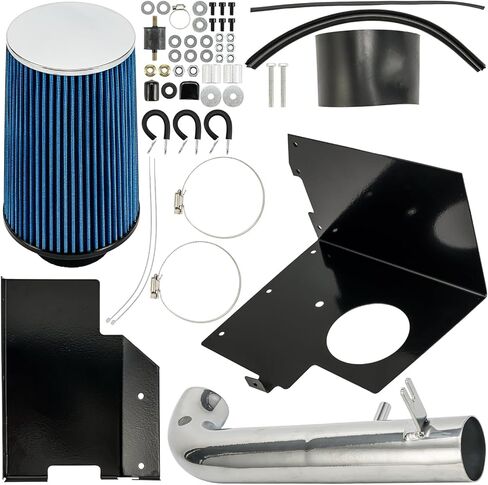 KAX 3 inch Cold Air Intake System Kit + Heat Shield Replacement for 2012-2017 Wrangler, 2018 Wrangler JK, Blue in Kuwait