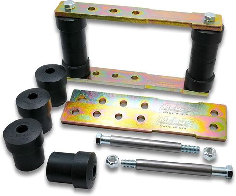1" to 4" Adjustable 4-Position Rear Leaf Spring Shackle Lift Kit/Set Compatible with Select 1967-1975 Camaro/Firebird & 1962-1978 Nova - MADE IN USA in Saudi Arabia
