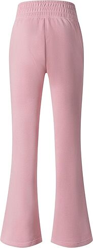 Sweatpants Women Flared with Crossover Waistband Cozy Fleece Wide Leg Lounge Pants in Saudi Arabia