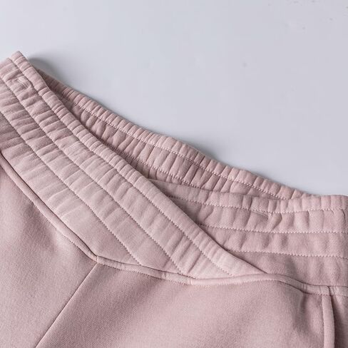 Sweatpants Women Flared with Crossover Waistband Cozy Fleece Wide Leg Lounge Pants in Saudi Arabia