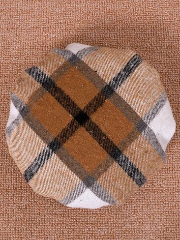 Girls Plaid Dress with Bow Details, Brown Winter Holiday Party Dress with Hat for 4-7 Years in Saudi Arabia