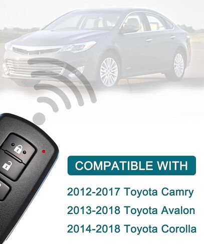 Smart Key Fob for Toyota Camry 2013-2018, FengRKey Remote Control Key Fob Compatible for Toyota Camry Avalon Corolla 2013-2018 HYQ14FBA 89904-06140 281451-0020 in Kuwait