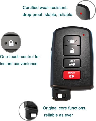 Smart Key Fob for Toyota Camry 2013-2018, FengRKey Remote Control Key Fob Compatible for Toyota Camry Avalon Corolla 2013-2018 HYQ14FBA 89904-06140 281451-0020 in Kuwait