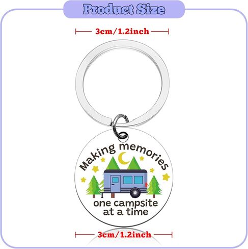 Camper Keychain Camper Accessories Camping Keychain for Rv Owners Women Best Rv Accessories Themed Keychains Travel Gifts for Women Men Trailers Campers Decor Happy Campers Keychains Retirement Gift in Saudi Arabia