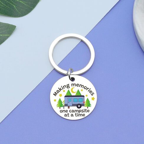 Camper Keychain Camper Accessories Camping Keychain for Rv Owners Women Best Rv Accessories Themed Keychains Travel Gifts for Women Men Trailers Campers Decor Happy Campers Keychains Retirement Gift in Saudi Arabia
