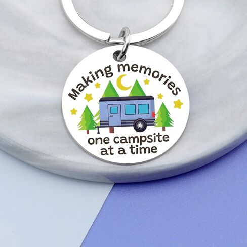 Camper Keychain Camper Accessories Camping Keychain for Rv Owners Women Best Rv Accessories Themed Keychains Travel Gifts for Women Men Trailers Campers Decor Happy Campers Keychains Retirement Gift in Saudi Arabia