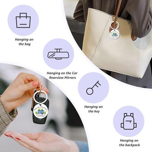 Camper Keychain Camper Accessories Camping Keychain for Rv Owners Women Best Rv Accessories Themed Keychains Travel Gifts for Women Men Trailers Campers Decor Happy Campers Keychains Retirement Gift in Saudi Arabia