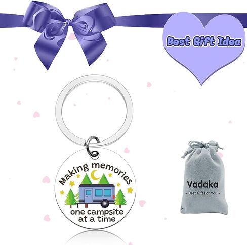 Camper Keychain Camper Accessories Camping Keychain for Rv Owners Women Best Rv Accessories Themed Keychains Travel Gifts for Women Men Trailers Campers Decor Happy Campers Keychains Retirement Gift in Saudi Arabia