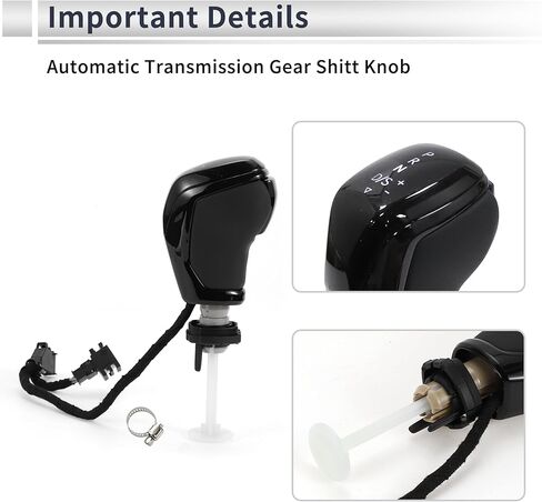 Automatic Gear Shifter Knob for VW Golf MK7 MK7.5 2013-2019 Plastic Faux Leather Automotive Gearbox Stick Shifter Lever Knob Black in Saudi Arabia