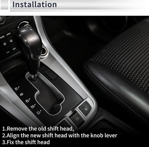 Automatic Gear Shifter Knob for VW Golf MK7 MK7.5 2013-2019 Plastic Faux Leather Automotive Gearbox Stick Shifter Lever Knob Black in Saudi Arabia