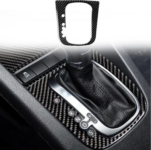 ملصقات غطاء ناقل الحركة المركزي للسيارة لسيارات Volkswagen VW Golf 6 GTI MK6 2008-2012 ملحقات داخلية من ألياف الكربون الحقيقية (النمط A، محرك الأقراص الأيسر) in Saudi Arabia