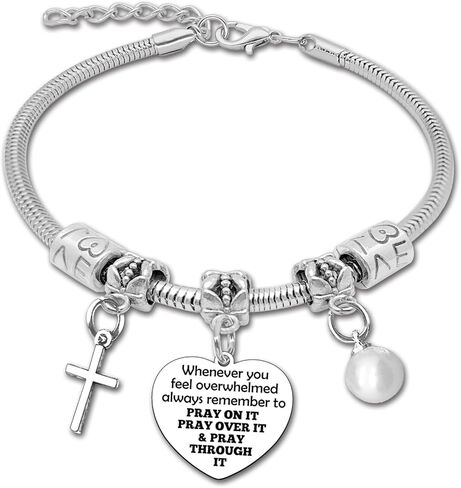 Christian Encouragement Bracelet for Women Friends Stainless Steel Bracelets Inspirational Christian for Women Inspirational Bible Verse Bracelets Friendship Religious Bracelet Christmas Birthday Gift in Saudi Arabia