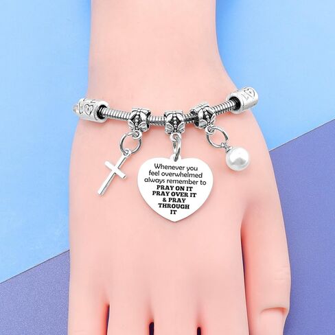 Christian Encouragement Bracelet for Women Friends Stainless Steel Bracelets Inspirational Christian for Women Inspirational Bible Verse Bracelets Friendship Religious Bracelet Christmas Birthday Gift in Saudi Arabia