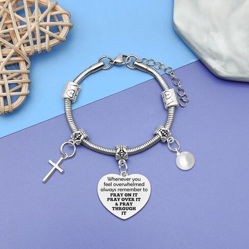 Christian Encouragement Bracelet for Women Friends Stainless Steel Bracelets Inspirational Christian for Women Inspirational Bible Verse Bracelets Friendship Religious Bracelet Christmas Birthday Gift in Saudi Arabia