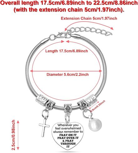 Christian Encouragement Bracelet for Women Friends Stainless Steel Bracelets Inspirational Christian for Women Inspirational Bible Verse Bracelets Friendship Religious Bracelet Christmas Birthday Gift in Saudi Arabia