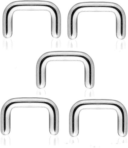 Pierced Owl - Set of 5 16GA Stainless Steel Septum Ring Retainer Piercing Hider in Kuwait