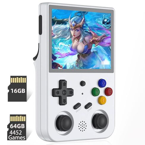 RG353V Retro Handheld Game with Dual OS Android 11 and Linux,RG353V with 64G TF Card Pre-Installed 4452 Games Supports 5G WiFi 4.2 Bluetooth Online Fighting,Streaming and HDMI in Kuwait