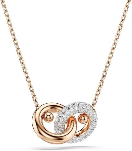 Swarovski Dextera pendant, Round cut, White, Rose gold-tSwarovski One plated in Saudi Arabia