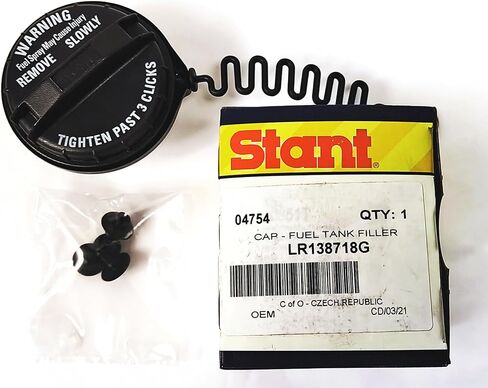 Atlantic British Ltd. Fuel Filler Gas Cap with Tether LR138718 or LR053665, Original Equipment by Stant, Compatible with Land Rover LR3, LR4, Range Rover Sport, Evoque, and Velar in Kuwait