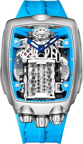 Automatic Watches for Men Skeleton Watch Waterproof Mineral Glass Supercar Wrist Watch Anti Shock Business in Saudi Arabia