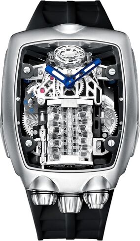 Automatic Watches for Men Skeleton Watch Waterproof Mineral Glass Supercar Wrist Watch Anti Shock Business in Kuwait