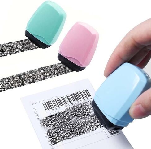 Identity Theft Protection Roller Stamp, 1 Count Confidential Roller Stamp, Anti Theft, Privacy & Security Stamp, Designed for ID Blackout Security in Saudi Arabia