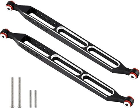 2PCS Aluminum Rear Lower Suspension Linkage Trailing Arm Tie Rod for Axial 1/8 AXP8 Gilamon Trail Buggy Upgrade,Black in Saudi Arabia