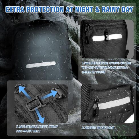 20L Hydration Backpack with 3L Water Bladder Water Backpack for Hiking Hydration Pack Insulated Daypack for Commuting Black in Saudi Arabia