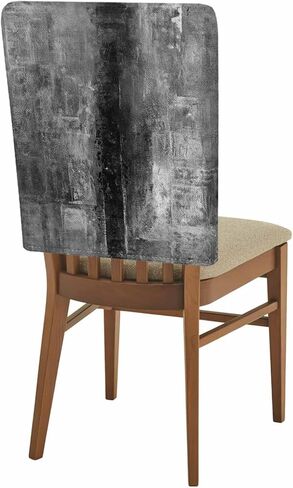 4 Packs Black Grey Painted Dining Chair Back Cover, Decorative Kitchen Dinner Chair Seat Covers Washable Chair Slip Covers,Slipcovers Protect for Dinning Room Abstract Contemporary Smear Graffiti Art in Kuwait