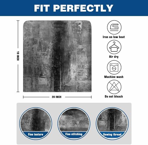 4 Packs Black Grey Painted Dining Chair Back Cover, Decorative Kitchen Dinner Chair Seat Covers Washable Chair Slip Covers,Slipcovers Protect for Dinning Room Abstract Contemporary Smear Graffiti Art in Kuwait