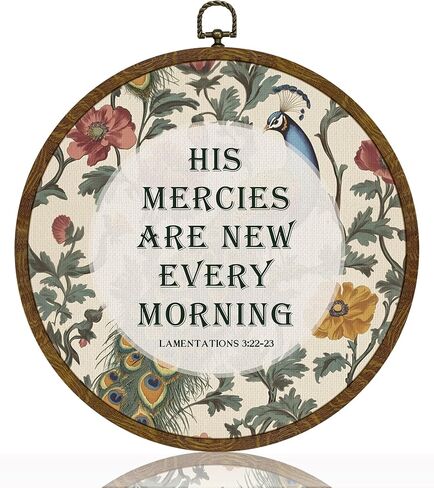 Christ Wall Art Decor- Fruit of the Spirit Scripture Round Hanging Artwork, Inspirational Faith Sign for Living Room, Office, Prayer Room, Bible Verse Wall Hanging Decor Gift for Christians 10Inch (Green-Galatians 5:22-23) in Kuwait