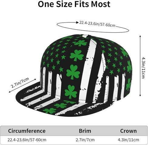 St. Patrick's Day Theme Baseball Cap Snapback Hat Adjustable Flat Brim Unisex Sports Hat for Men Women in Saudi Arabia