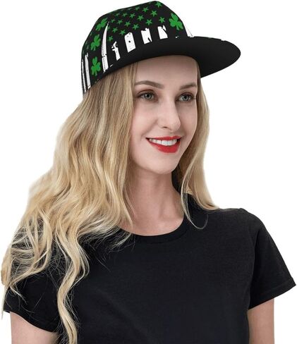 St. Patrick's Day Theme Baseball Cap Snapback Hat Adjustable Flat Brim Unisex Sports Hat for Men Women in Saudi Arabia