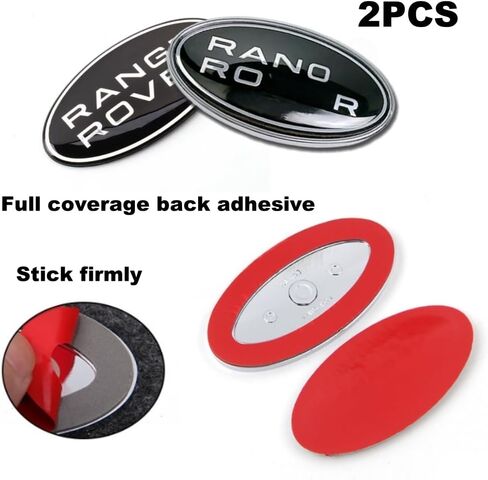 Car Front Hood Emblem and Rear Trunk Emblem Badges OEM Style Replacement Compatible with Range Rover Accessories in Kuwait