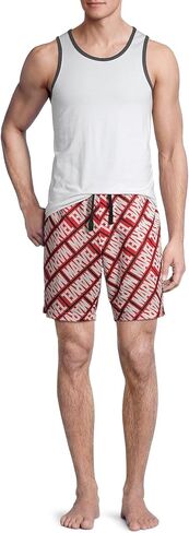 Marvel Men's Bar Logo Sleep Pajama Shorts, Size S-XXL in Saudi Arabia