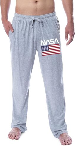 بنطال بيجامة النوم للرجال من INTIMO NASA بشعار Space Fashion والعلم الأمريكي in Kuwait